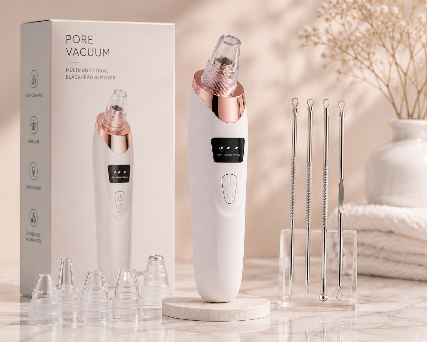 Luvoraz™ Pore Perfect Blackhead Remover Vacuum | Deep Pore Cleansing & Skin Care Device